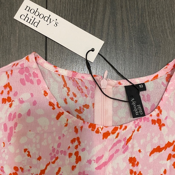 Nobody's Child Eva Pink Leopard Print Midi Dress Size 6 NWT - Picture 4 of 10